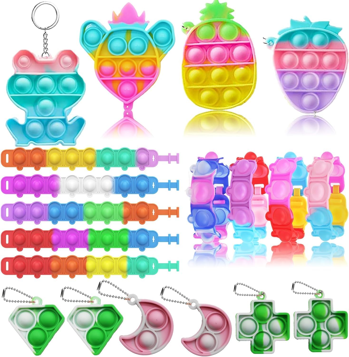 Skiennix 120 Pcs Squishy Fidget Toys - Fun Party Favors for Kids | Ideal for Goodie Bags & Prizes