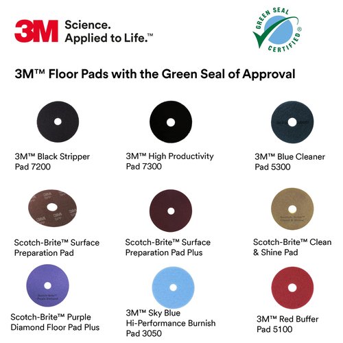 3M Blue Cleaner Pad 5300, 15 in