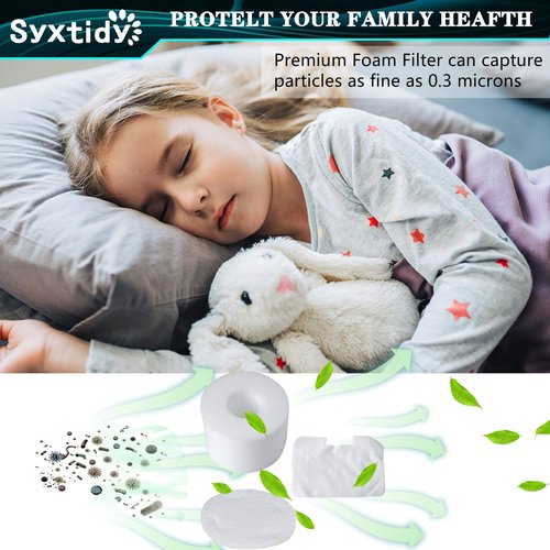 Syxtidy Filter Replacement for Shark Navigator Deluxe Upright Models NV42 31,NV44, NV46, NV4626, UV402, Part XFF36, 2 Pack, White