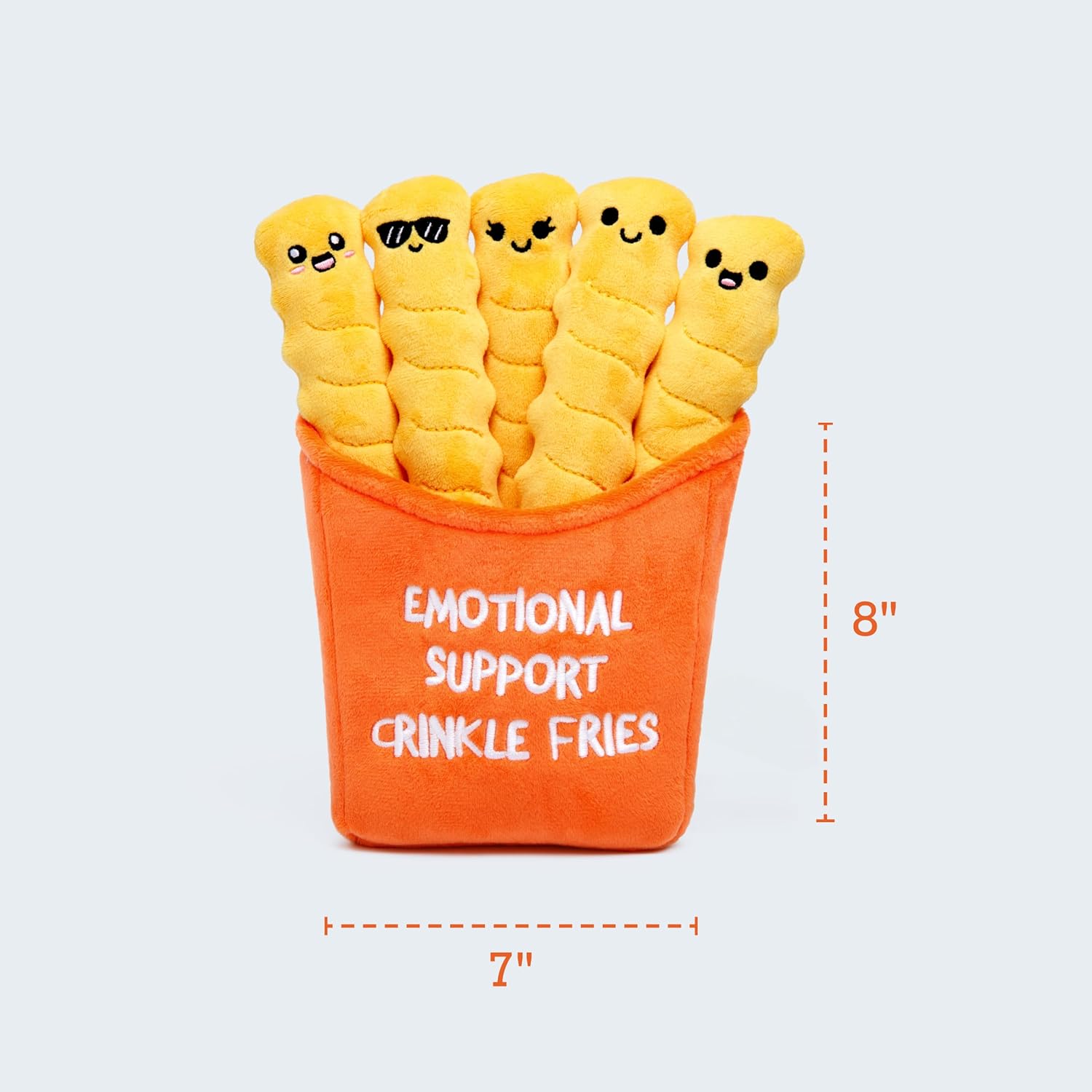 WHAT DO YOU MEME? Plush Emotional Support Crinkle Fries - Soft & Cuddly Comfort Toy