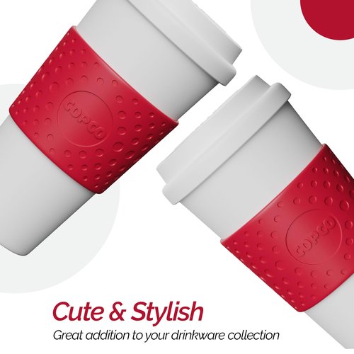 Copco Insulated Travel Mug, Coffee Cup with Lid, 16oz Tumbler, Double Wall To-Go Cup, for Travel, Office, School, Camping, BPA-Free Reusable Plastic, Acadia, Cherry Red