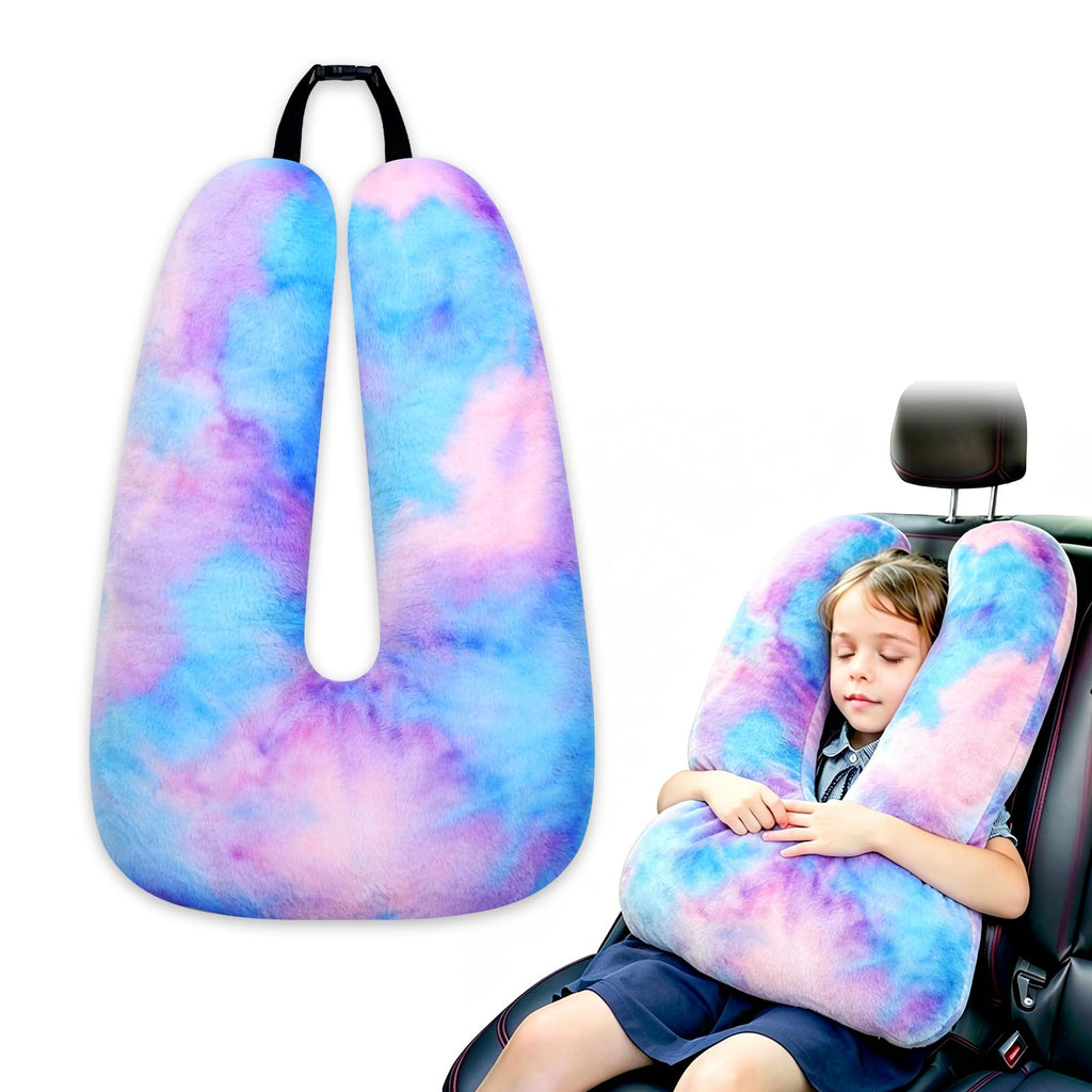 Atablyn Children Travel Pillow Car Pillow Removable U-Shaped Pillow for Adults to Support Head and Body in The Back Seat of Long Car Trips