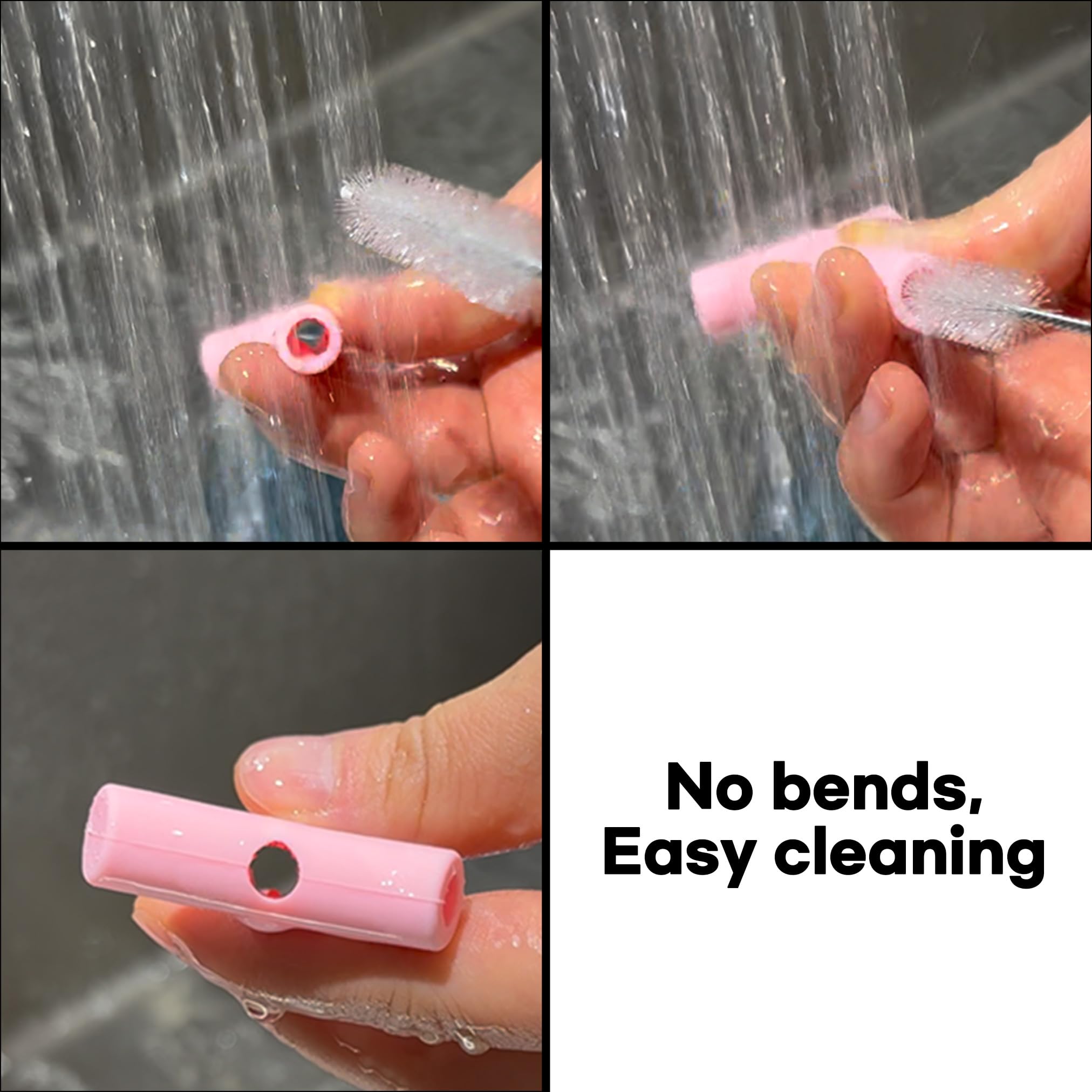 The Best MOON Anti Wrinkle Straw Pink Silicone Cover tips and heart Toppers for Stanley 40 oz & 30 oz Tumblers - Metal Straws Reusable Wrinkle Free Extra Long 2-Pack with Cleaning Brush