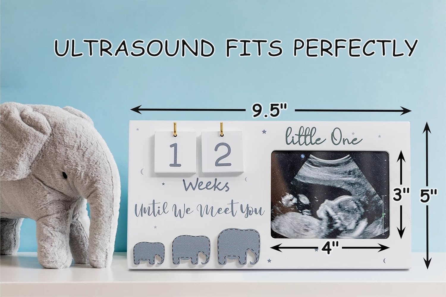 Skiennix Ultrasound Photo Frame - Baby Countdown Weeks | Perfect Pregnancy Gift for Expecting Parents
