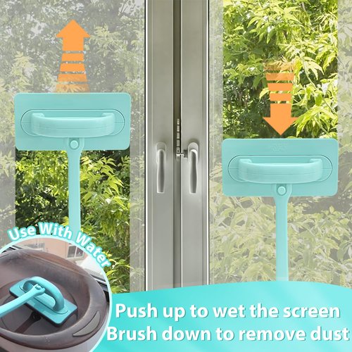Whitelf Professional Window Screen Cleaner- Large Brush Face for Door Mesh Cleaning- Detachable Mesh Screen Cleaning Tool- Wet and Dry Dual-Use