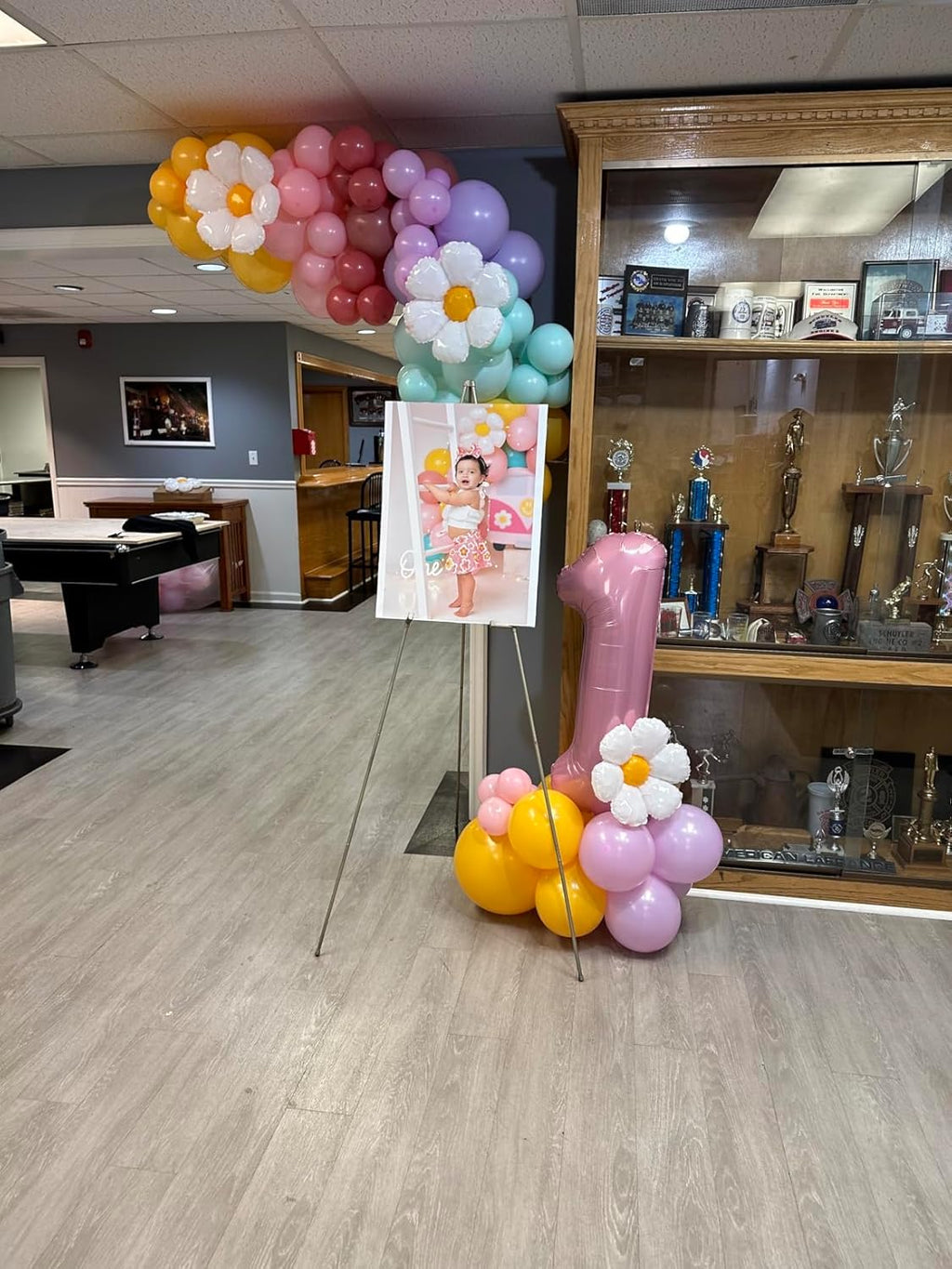 Skiennix Number Balloons - 40 Inch Pink Balloons for 1st Birthday & Baby Shower Decorations