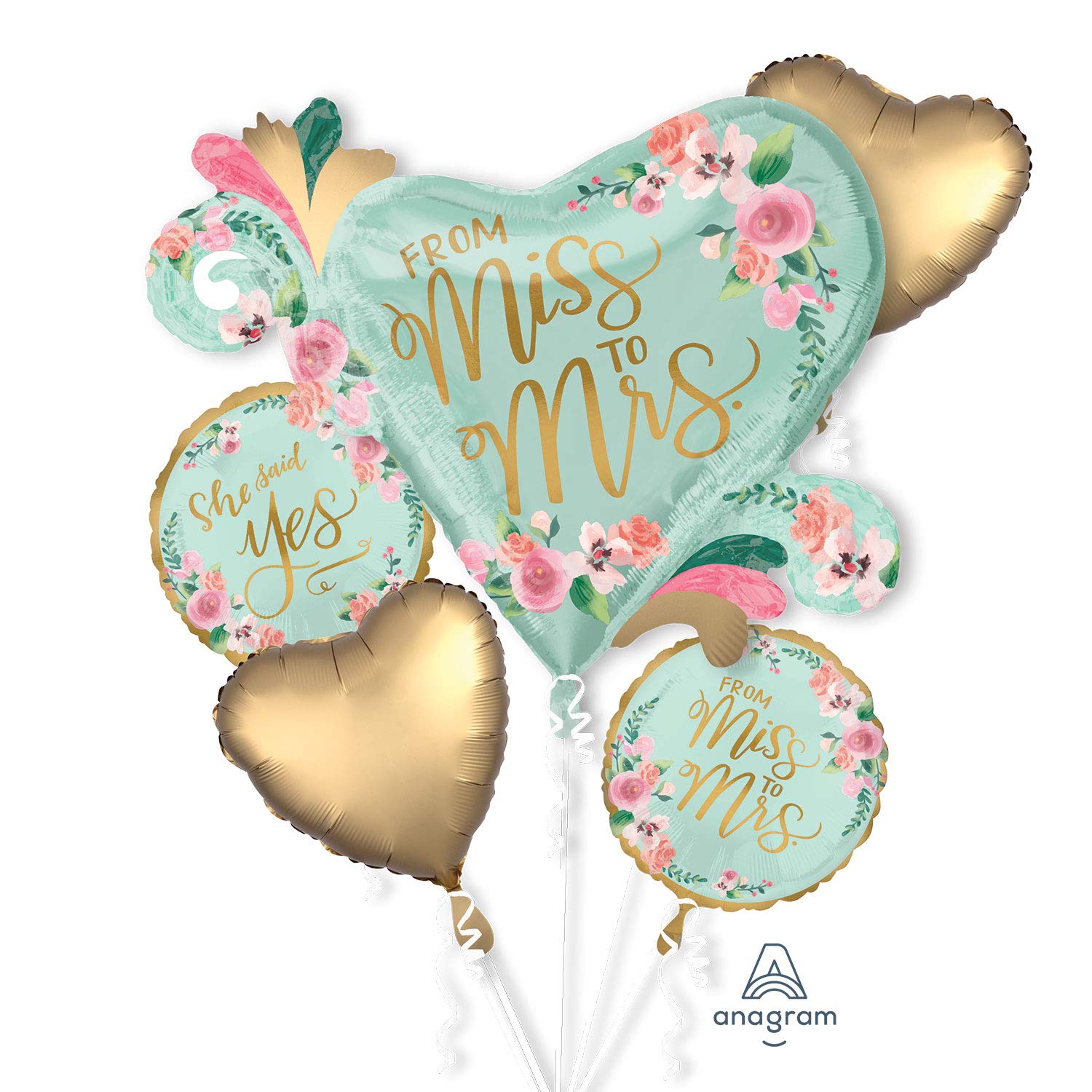 ANAGRAM INTERNATIONAL 3869401 Foil Balloon Bouquet, Various, Multi