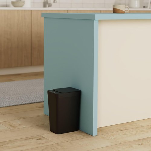 KOEYLE Touchless Bathroom Trash Can - 2 Pack 2.2 Gallon Slim Motion Sensor Bins | Waterproof Black