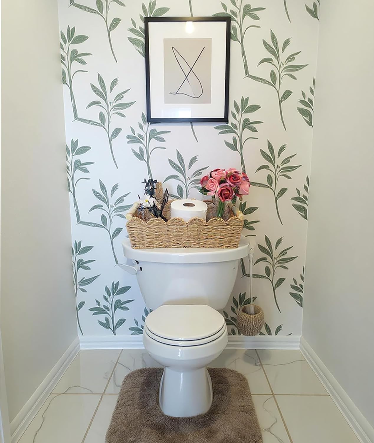 Toilet Paper Storage Basket - Decorative Organizer for Bathroom Tank Top | Functional Home Decor
