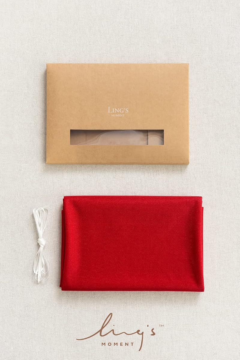Ling's Moment 14ft Red Table Runner - Wedding Sheer Chiffon, 1pc
