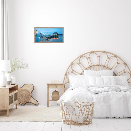 JCJMY 10x20 Rustic Brown Picture Frame - Versatile Wall Hanging for Horizontal or Vertical Display