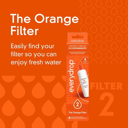 Everydrop by Whirlpool Ice & Water Refrigerator Filter 2 - EDR2RXD1, Single-Pack Replacement Filter