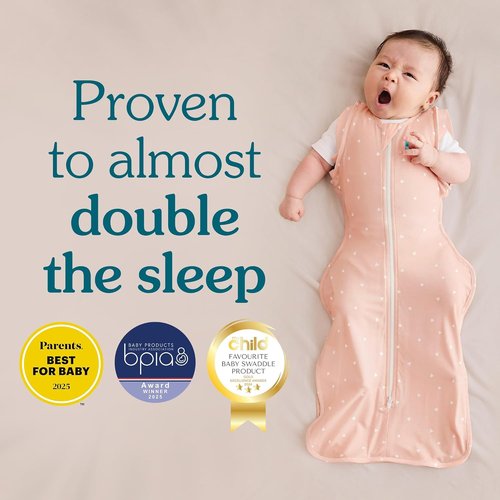 Love to Dream Swaddle Up Original - Ultra Breathable Cotton Wearable Blanket, 1.0 TOG, Medium 13-19lbs, Moon Olive