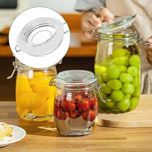 10PCS Silicone Jar Gaskets Replacement - Rubber Seals Rings Airtight Gasket Sealing for 4.2-4.3 Inch Mouth Glass Canning Jars Lids - Leak Proof Rubber Seals Rings - 4.5 Inch(Outer Diameter)