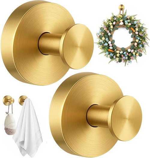 Removable Waterproof & Rustproof Suction Cup Hooks for Shower, Bathroom, Kitchen, Glass, Door, No Drill Strong Suction Cup Holder for Towels, Robes, Loofah, Coat, Wreaths Hanger up to 15 lbs , 2 Packs