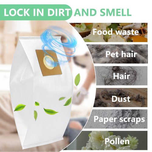 8 Pack Type Y Vacuum Bags for Hoover WindTunnel Upright Style Y, Z, YZ Vacuum Cleaners, Replace Part 4010100Y For Hoover Vacuum Bags Refill