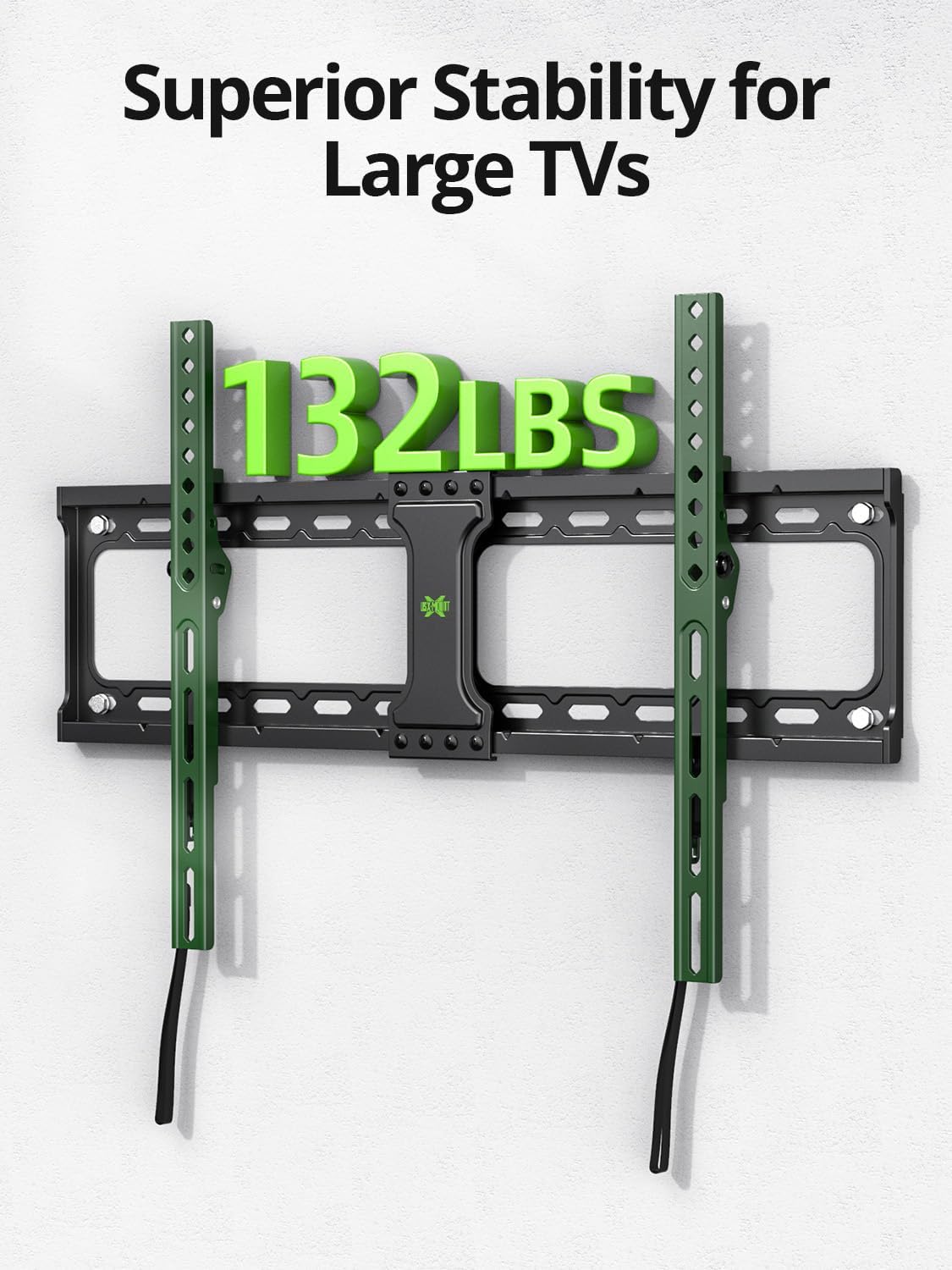 USX MOUNT Tilting TV Wall Mount - Fits 37"-95" Flat & Curved Screens, Max VESA 600x400mm, Supports 132lbs