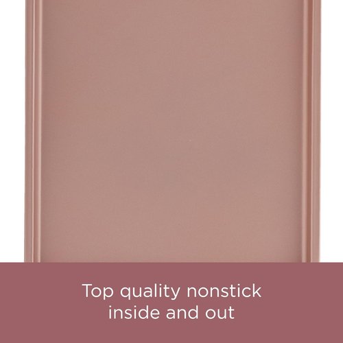 Farberware Nonstick Cookie Sheet - 10 Inch x 15 Inch, Elegant Rose Gold Finish