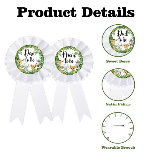 Safari Mom to Be Sash for Baby Shower Decorations Jungle Animals Baby Shower Sash for Gender Reveal Party