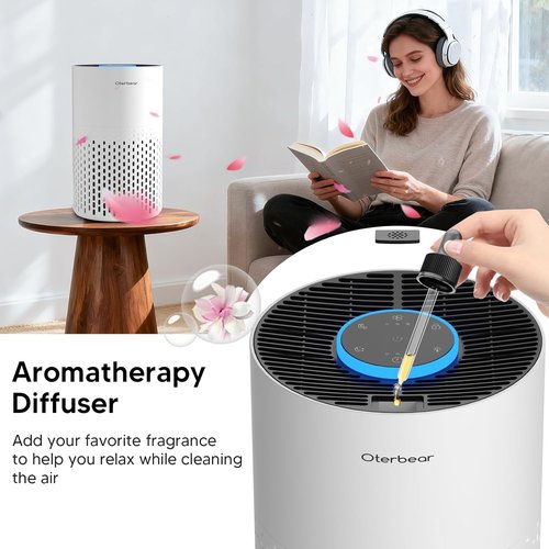 **H14 HEPA Air Purifier by [Brand Name] - Ultra-Quiet 24dB for Allergies & Smoke - Ideal for Rooms Up to 1250 Ft²**