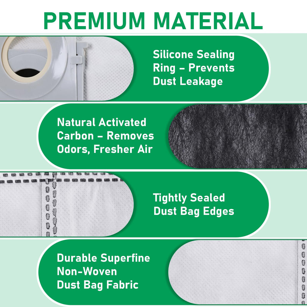 Klypticfit 21 Pack Replacement Dust Bags Compatible with ECOVACS DEEBOT X9 PRO Omni, T50 PRO, T50 MAX, X8 PRO Omni, T80 Omni - Large Capacity Disposable Vacuum Cleaner Bags