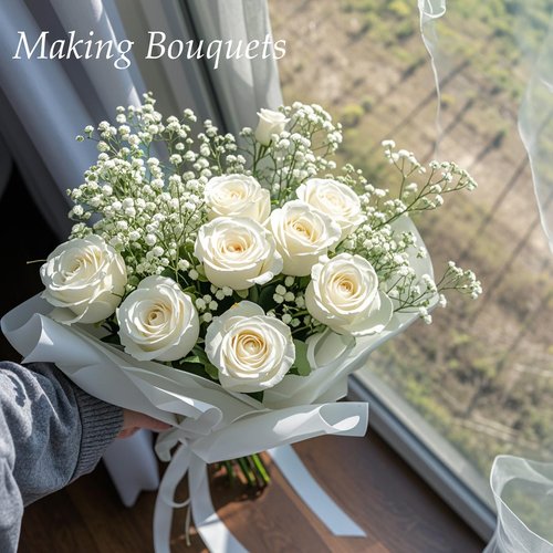 LYRWI 10PCS 21-inch Sturdy Artificial Baby’s Breath Flowers - Non-Shedding Design for Wedding/Home Decor, Realistic Faux Gypsophila with Reinforced Stem Base