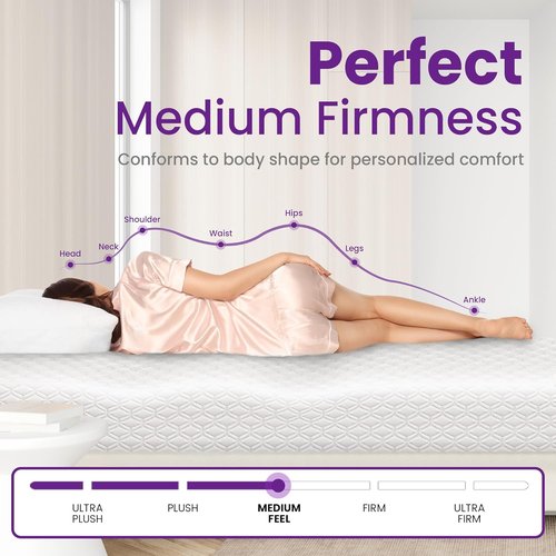 GAESTE 6-Inch Twin Cooling Memory Foam Mattress - Medium Firm, CertiPUR-US Certified for Pressure Relief & Cool Sleep
