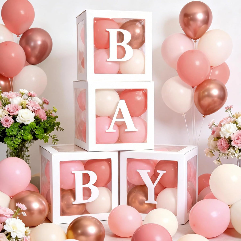 Winrayk Rose Gold Balloons - Floral Baby Shower Decorations | Pink Balloon Arch Kit for Girls