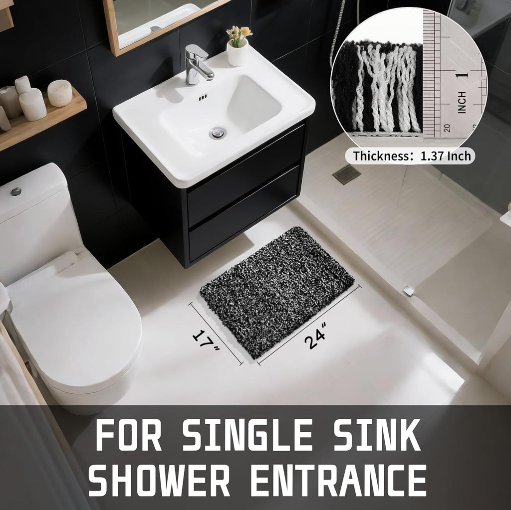 Yimobra Non-Slip Bathroom Rugs - Ultra Soft, Washable & Water Absorbent Plush Mats | 24x17 Inches