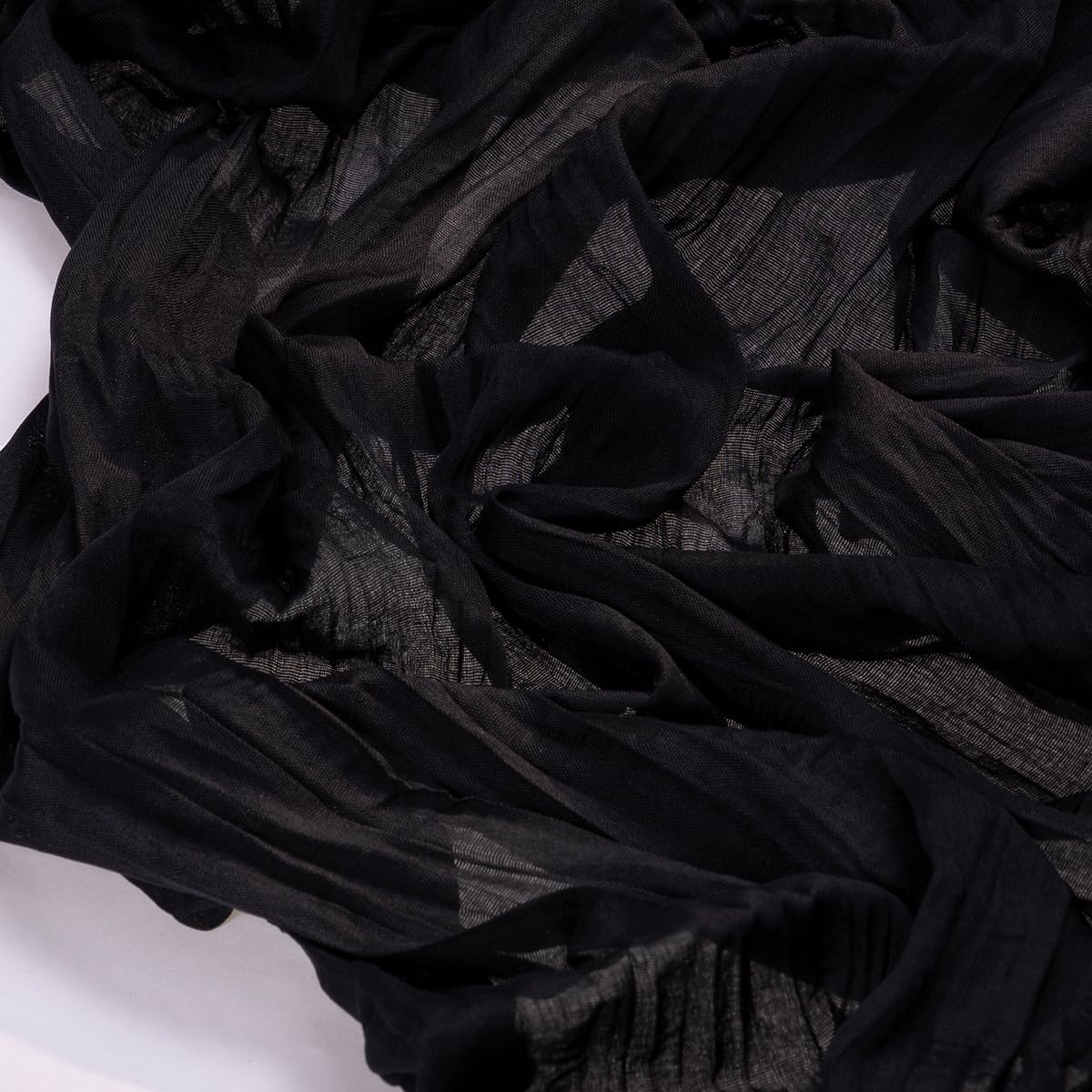 Socomi Black Cheesecloth Table Runner - 10pcs Rustic Boho 120-Inch for Weddings & Events | Home Decor