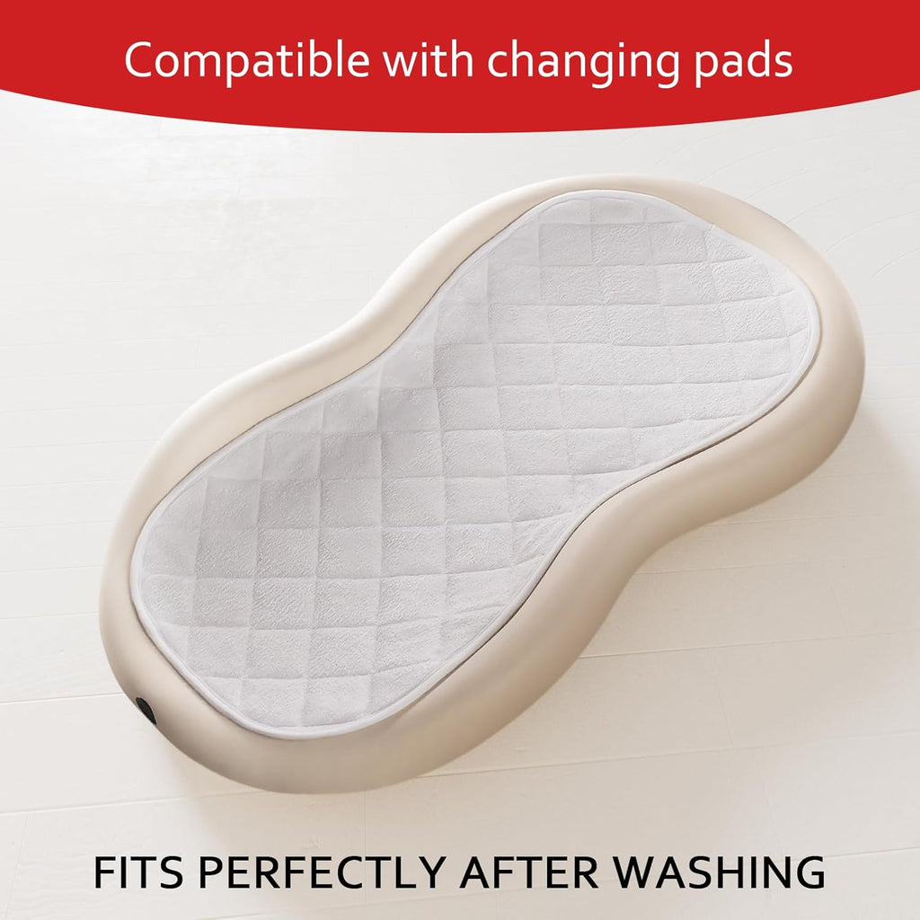 Moonsea Quilted Changing Pad Liners - Thicker, Waterproof & Non-Slip | 3 Pack in White