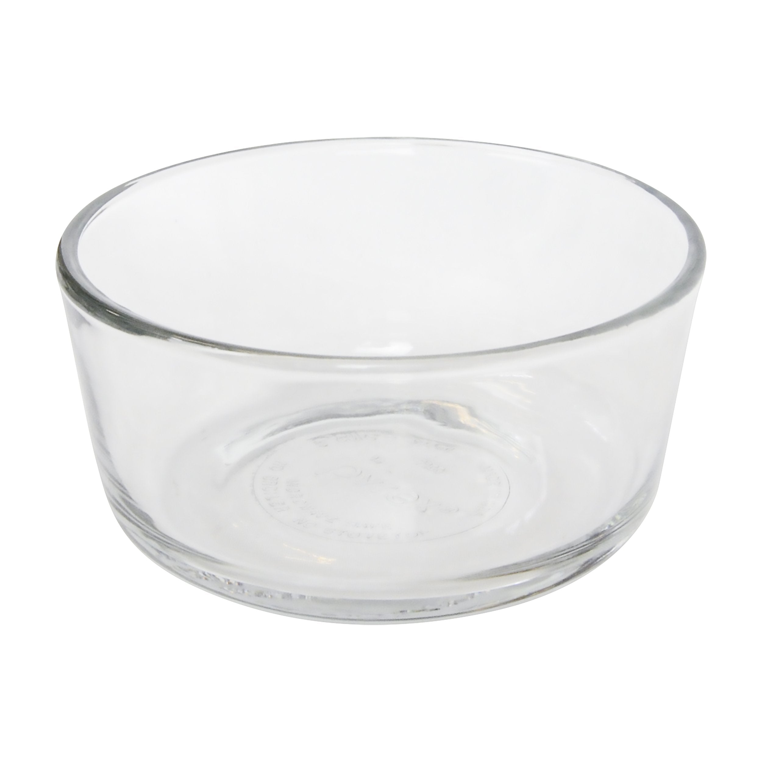 Pyrex 7200 2 Cup Glass Bowls & 7200-PC Sleek Silver Food Storage Replacement Lids (4-Pack) - Made in USA