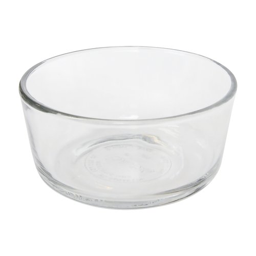 Pyrex (4 7200 2 Cup Glass Dishes & (4) 7200-PC 2 Cup Orange Lids - Made in the USA