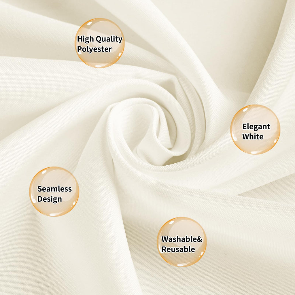 MTREO 12 Pack Cream Tablecloth 60 x 102 Inch Table Cloth for 6 Foot Rectangle Tables Ivory Tablecloth Washable Polyester Fabric Cream Table Cloth Rectangle for Wedding Party Banquet Dining