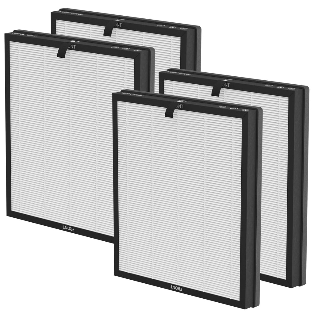 GoKBNY 4-Pack MR5866 Replacement Filter Compatible with MORENTO and FLANUR MR5866 Air Purifiers, Version White