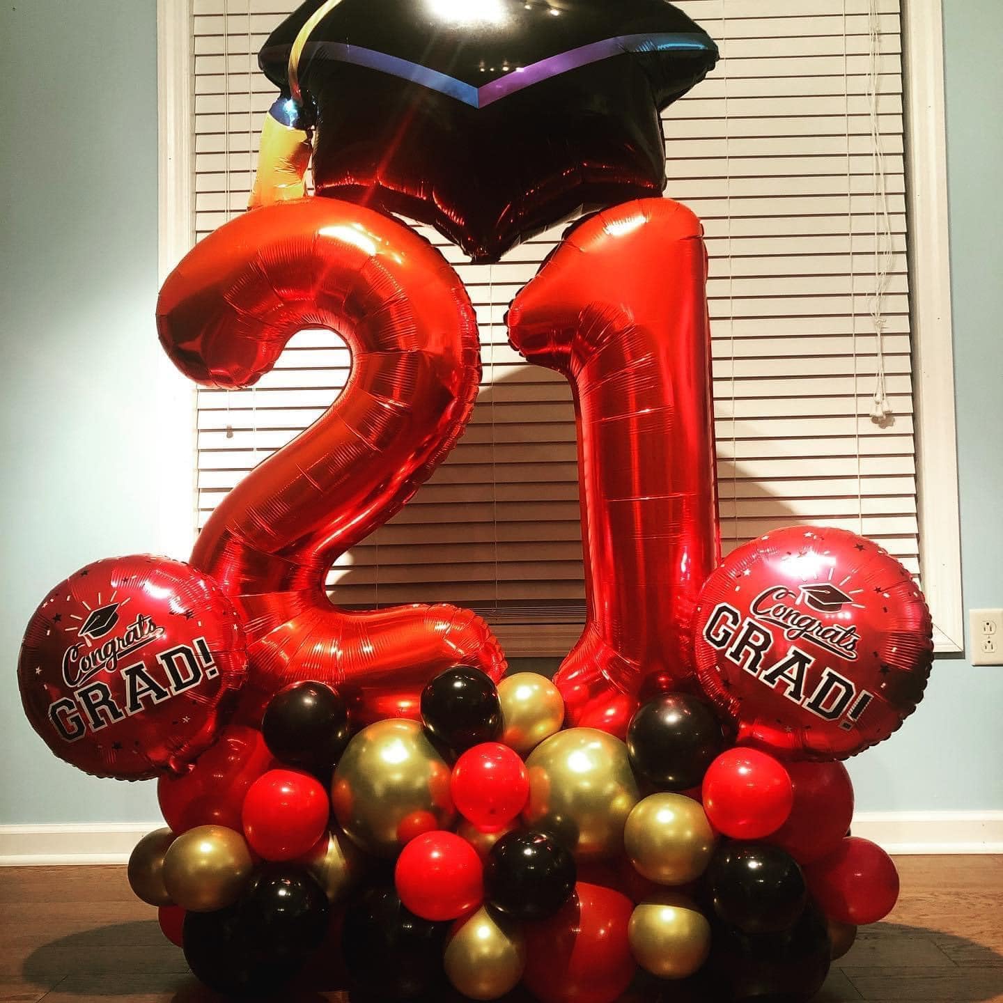 Red Number 1 Balloon - 40 Inch Shiny Red Birthday Decoration for Baby Boy/Girl First Birthday