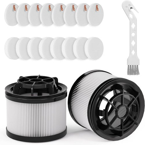 Leemone 18 PCS Vacuum Filter Replacement - Compatible with Levoit LVAC-200 Cordless Stick Vacuum