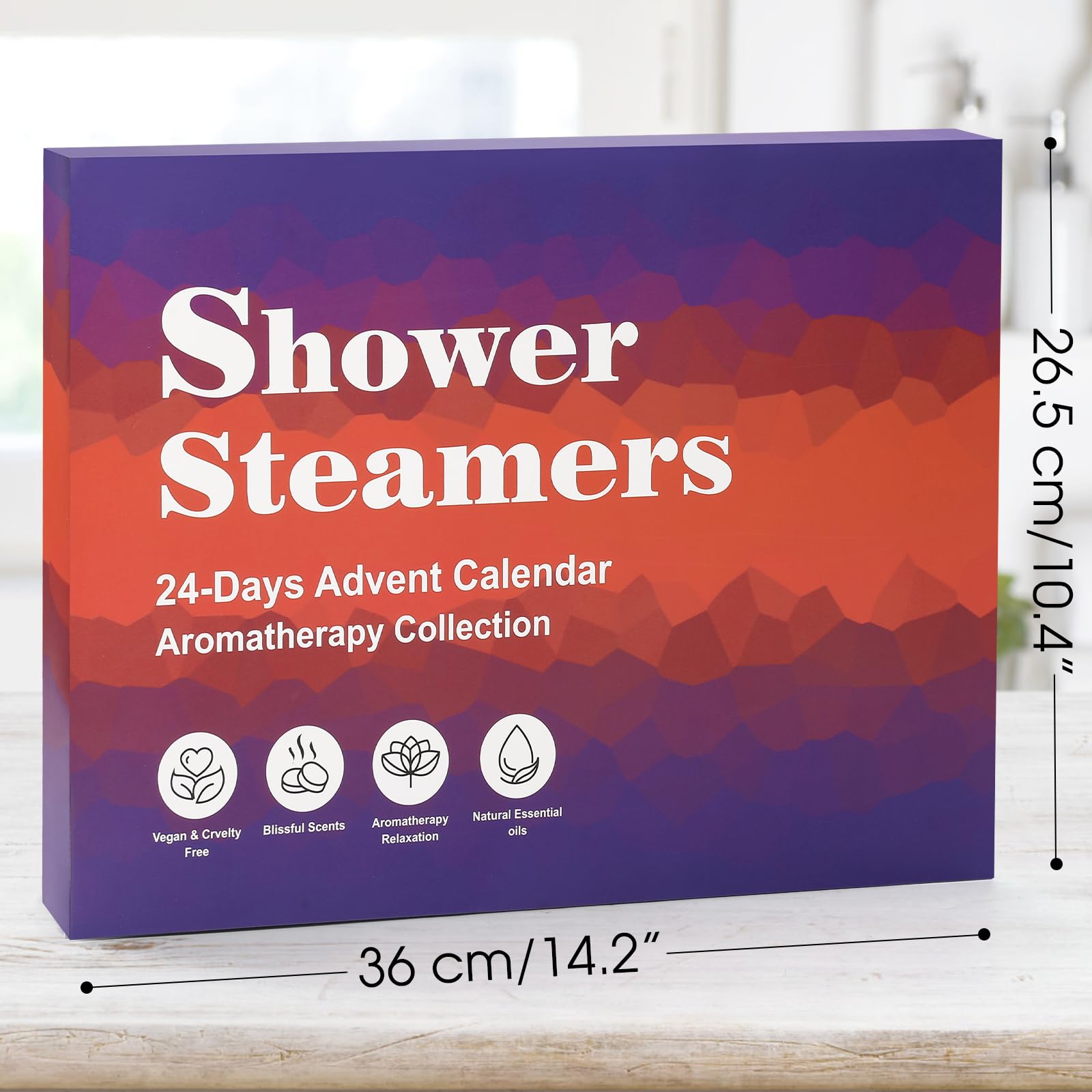 Advent Calendar 2025-24 Pack Aromatherapy Shower Bombs for Relaxation & Stress Relief-Christmas Countdown Gift for Women & Men, Stocking Stuffers