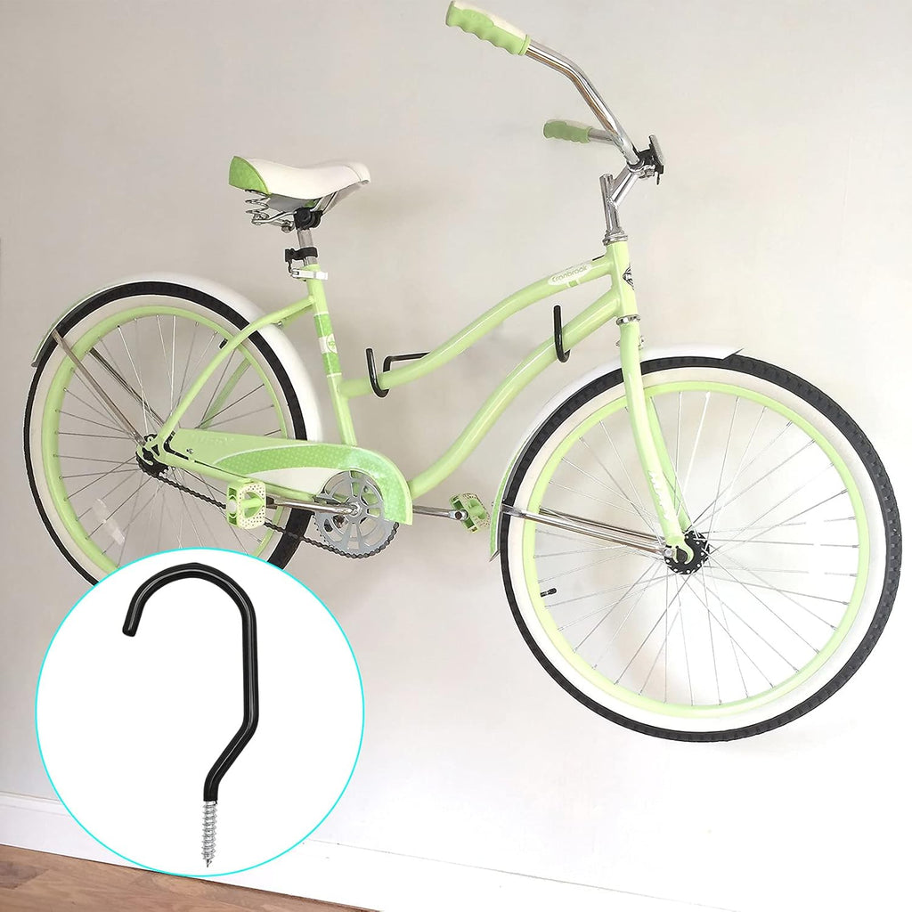 Skiennix 12PCS Heavy-Duty Bike Storage Hooks - Wall-Mounted Design for Bikes & Gear Storage