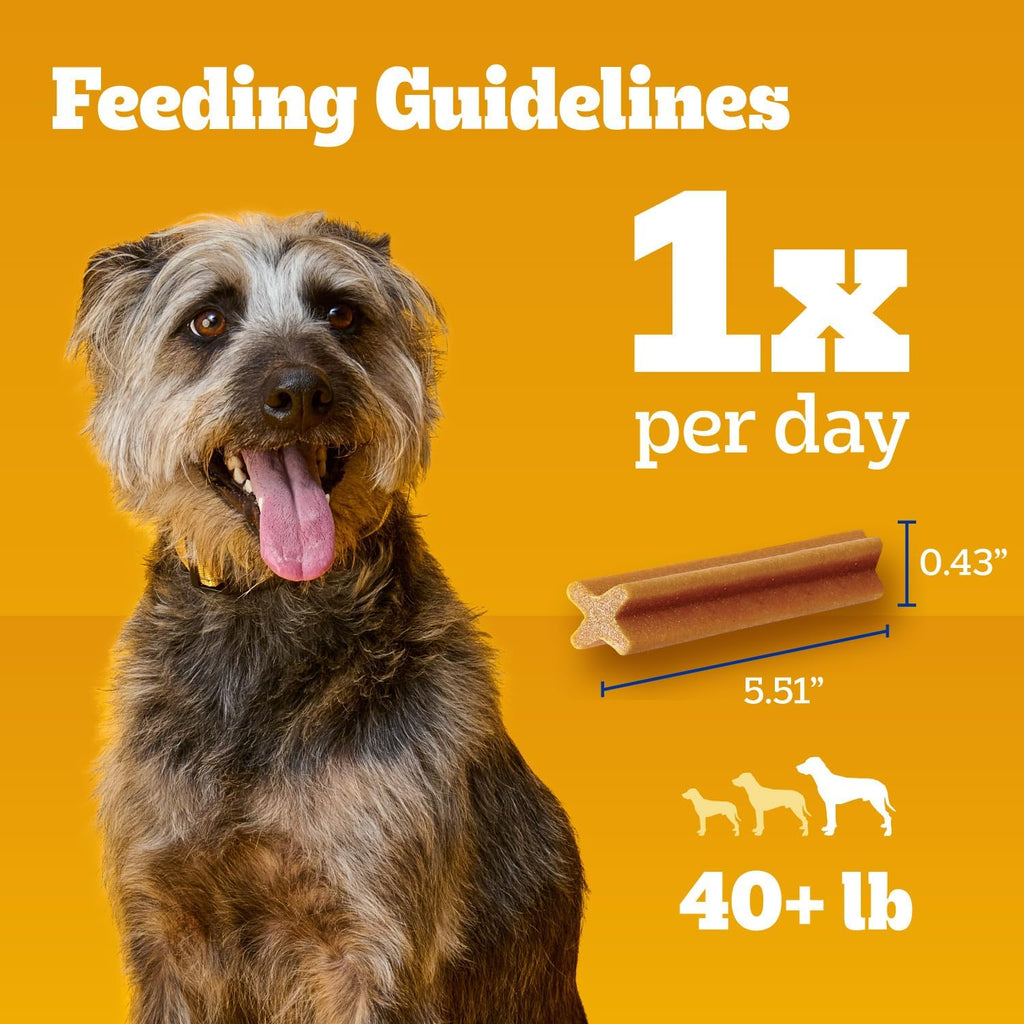 Pedigree Dentastix Large Dog Treats - Original Beef & Fresh Flavor | 2.73 lb Variety Pack (51 Treats)