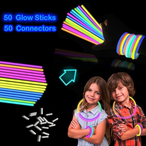 Glow Sticks Party Pack - 250 Neon Glow Bracelets & Necklaces for Kids | Perfect for 4th of July Celebrations
