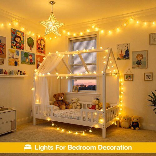 JMEXSUSS 100 LED Globe String Lights - 33 FT Warm White Fairy Lights for Indoor Decor