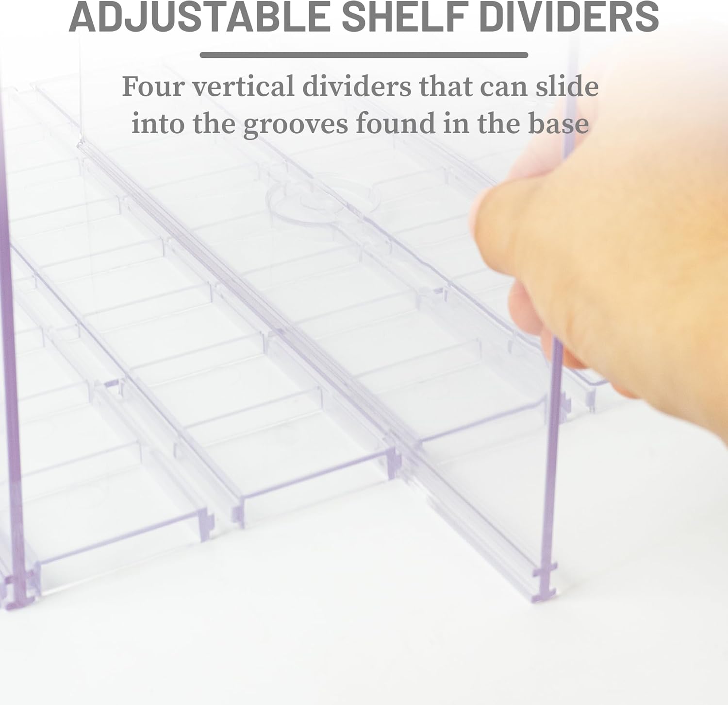 Skiennix Gift Bag Storage Organizer - Clear Acrylic Design with Adjustable Shelf Divider | Perfect for Small Closets