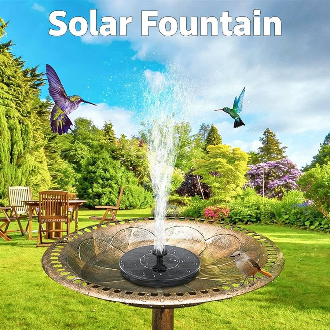 Solar Bird Bath Fountain Pump by 9V | 3.5W Free Standing Solar Panel Water Sprinkler for Garden