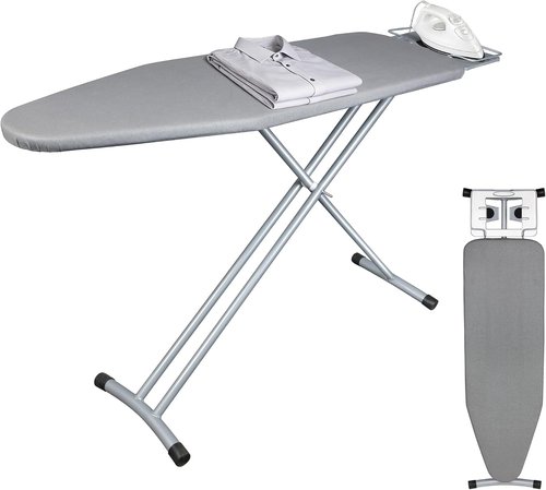 Hvygss Height-Adjustable Ironing Board - Heavy-Duty, Heat-Resistant Design | Grey, 43x13 Inches