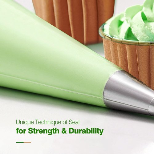 Keenpioneer 18-Inch Piping Bags | Large Capacity Biobased Disposable Pastry Bags - 100 Count