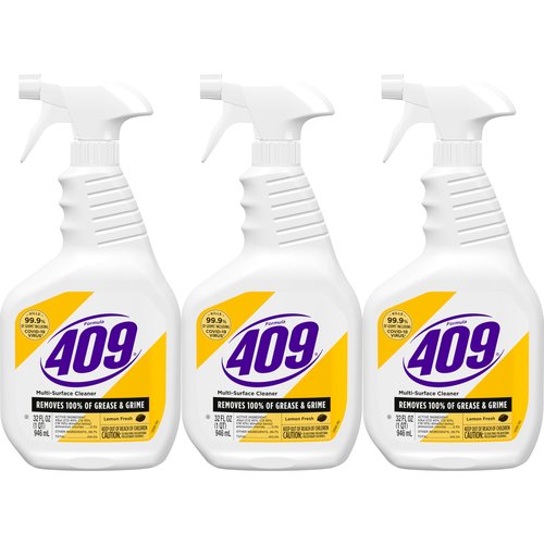 Formula 409 Multi-Surface Cleaner, Spray Bottle, Lemon Fresh, 32 Fluid Ounces, Pack of 3