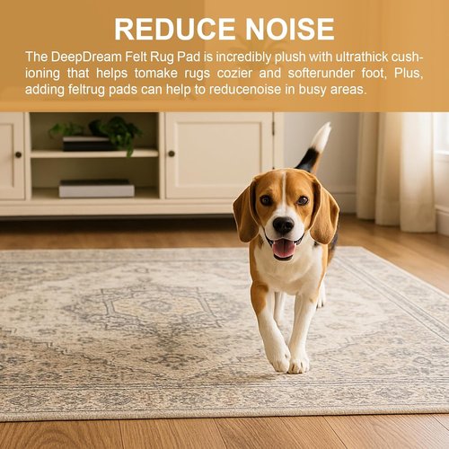 Deep Dream Rug Pad - Non-Slip 1/4" Thick Felt with Natural Rubber Backing | 2 x 8 Ft Area Rugs