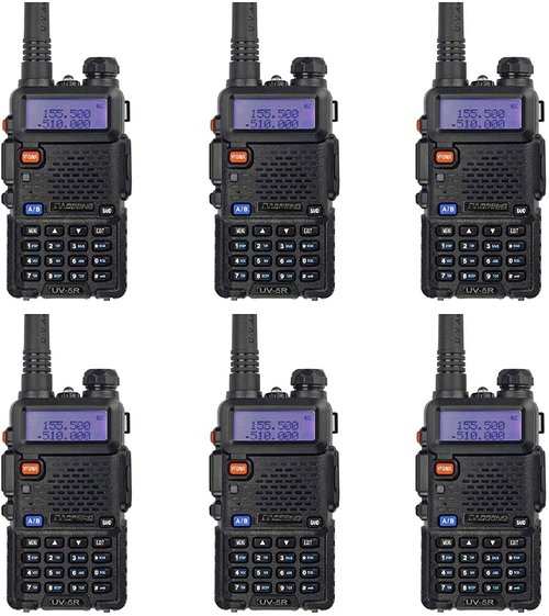 6 Pack Nicama Baofeng UV-5R Dual Band Two Way Radio, 144-148/420-450Mhz Walkie Talkie with 1800mAh Li-ion Battery