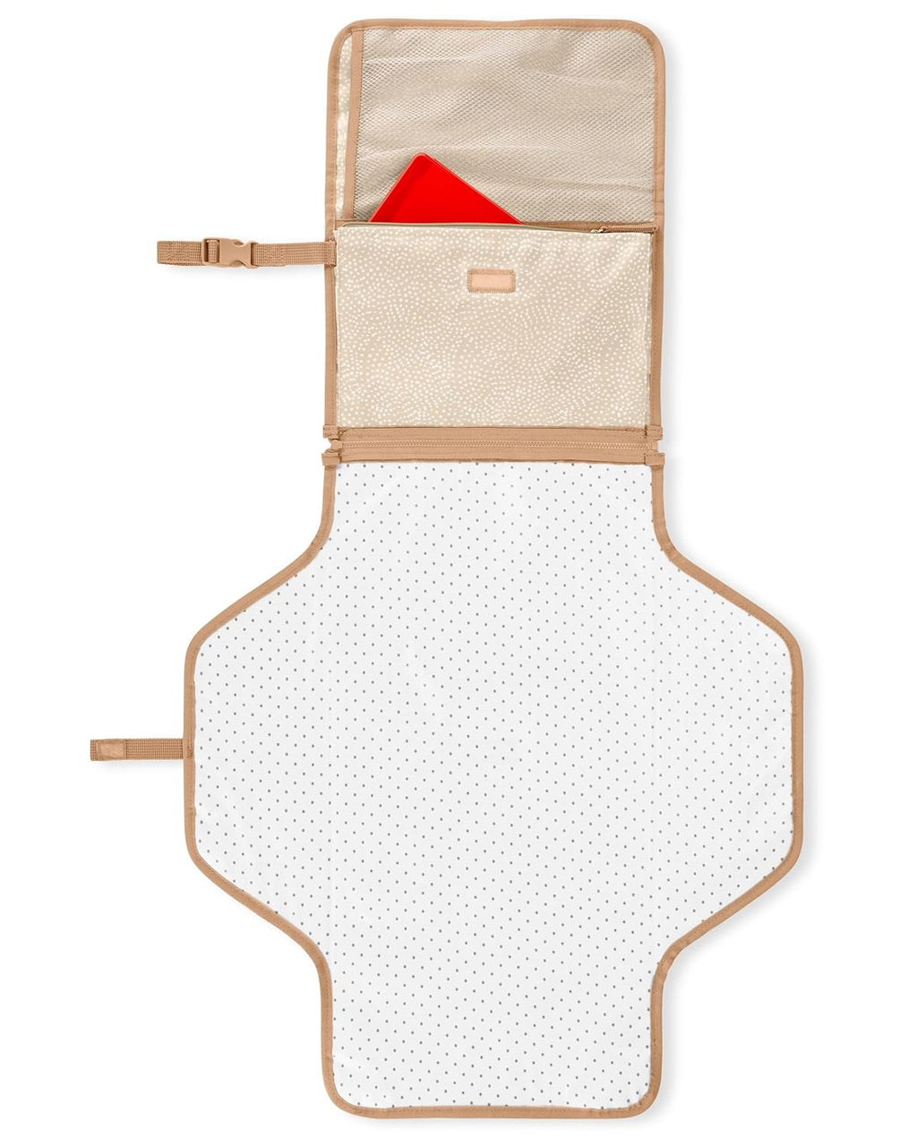 Skip Hop Portable Baby Changing Pad - Pronto Design in Beige Swirl Dot for Easy On-the-Go Use